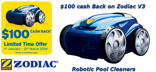 Zodiac V3 Pool Cleaner - 100 Cash Back